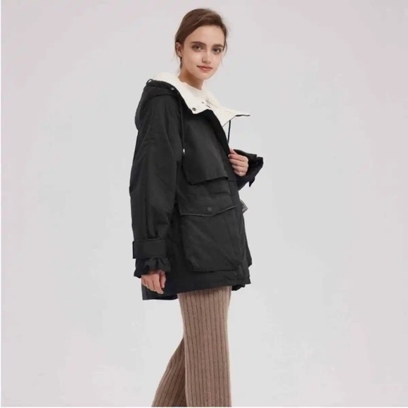 Nap Loungewear Goose Down Parka Jacket - Picture 2 of 12